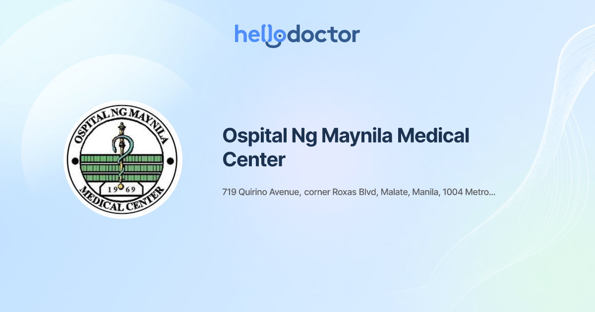 Ospital Ng Maynila Medical Center